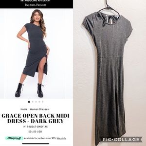 Bump friendly grey dress